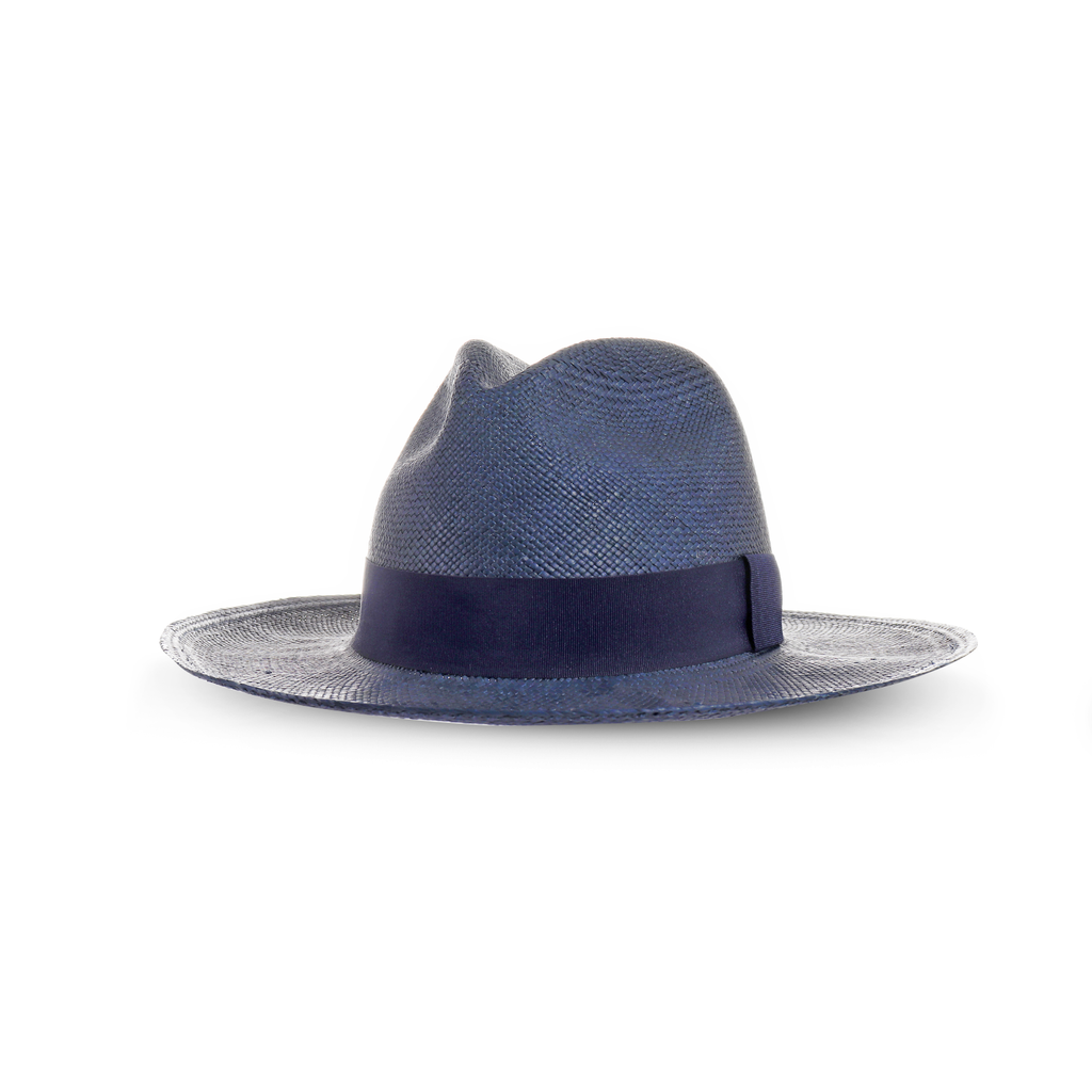 Sombrero de Paja Toquilla Gamboa Azul Oscuro