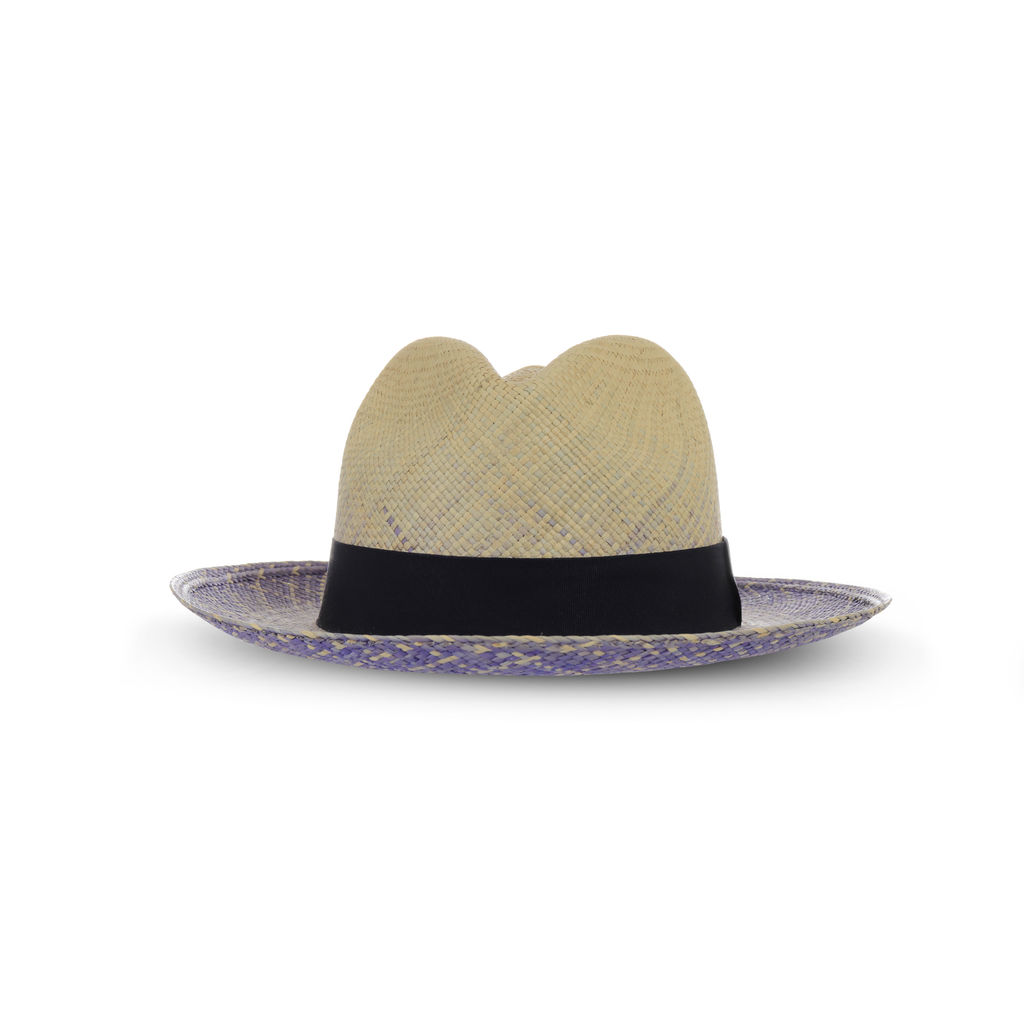 Sombrero de Paja Toquilla Gamboa Bicolor Morado