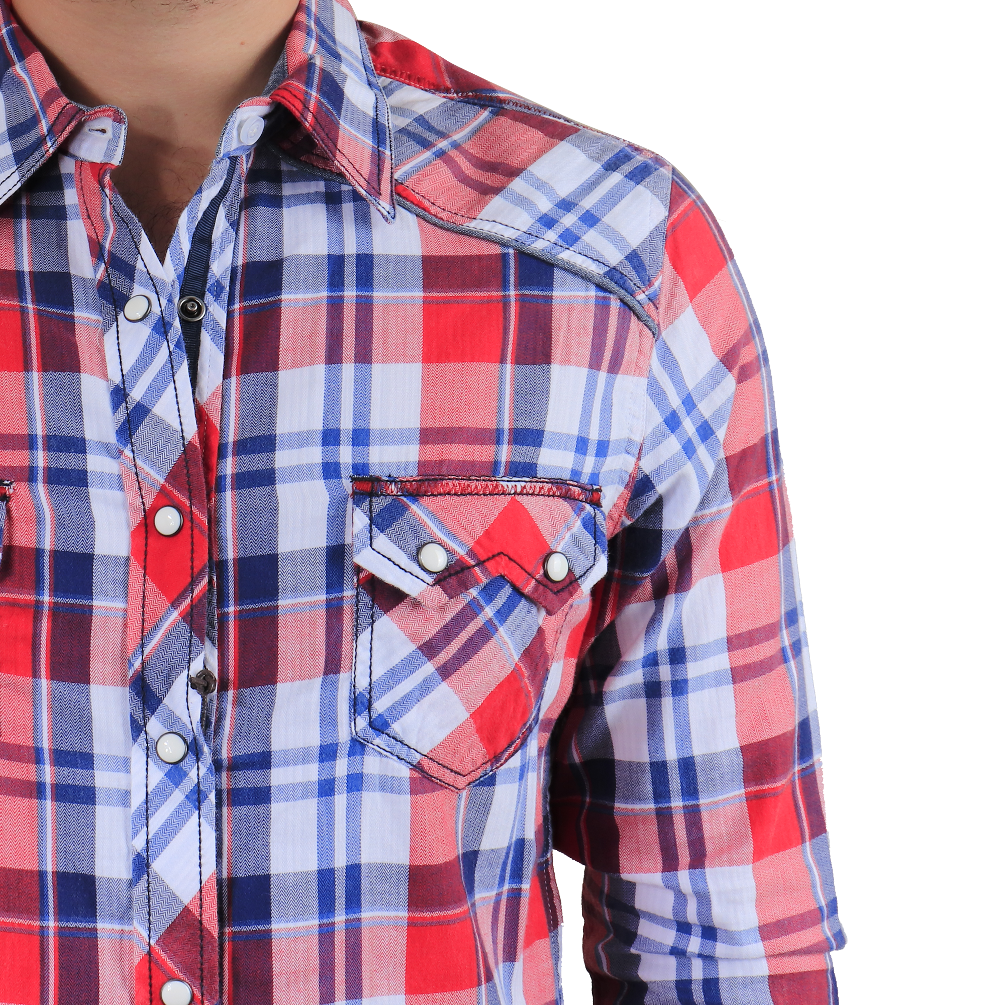 Camisa Rock & Roll Red Mens LS Snap