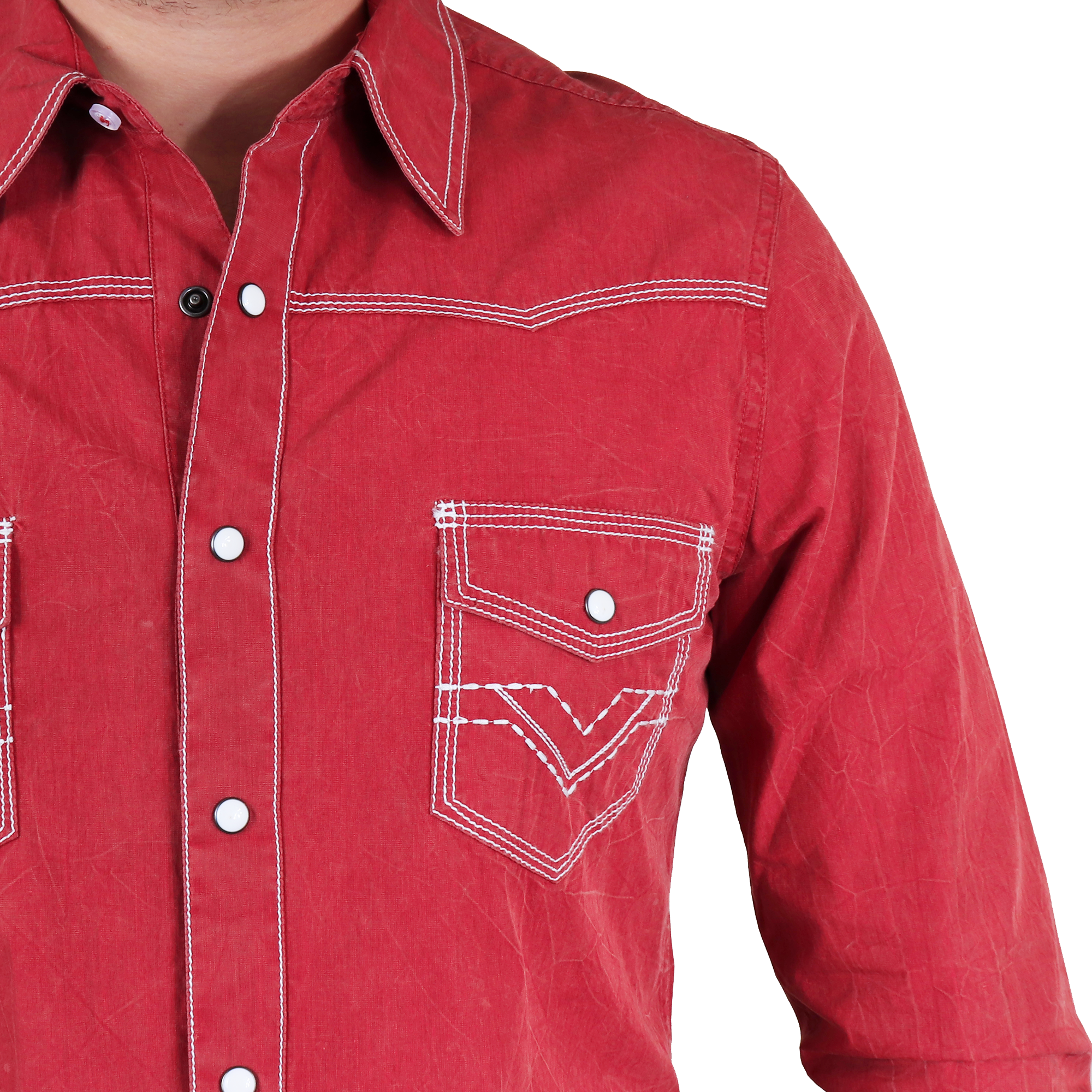 Camisa Rock&Roll Red Mens LS Snap