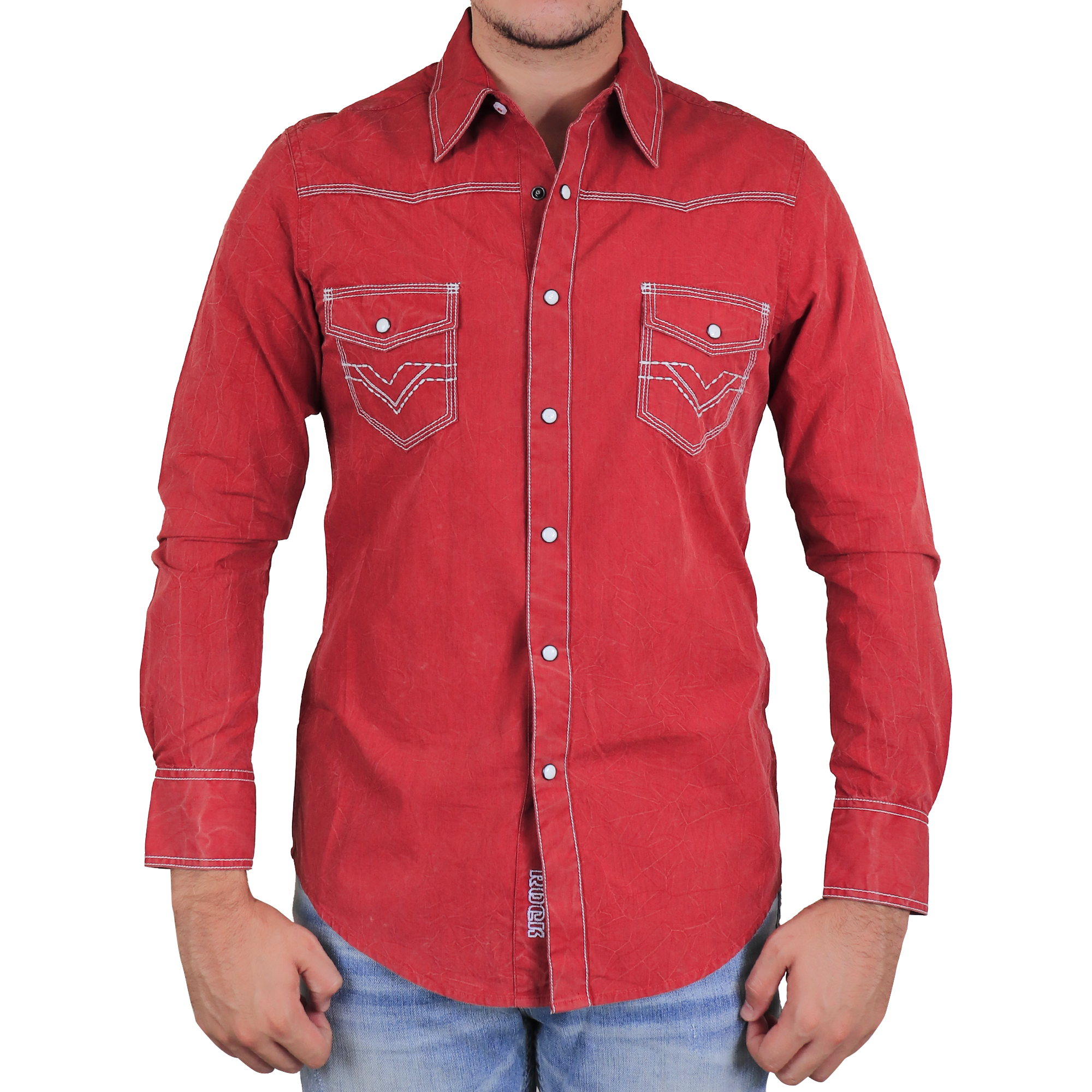 Camisa Rock&Roll Red Mens LS Snap