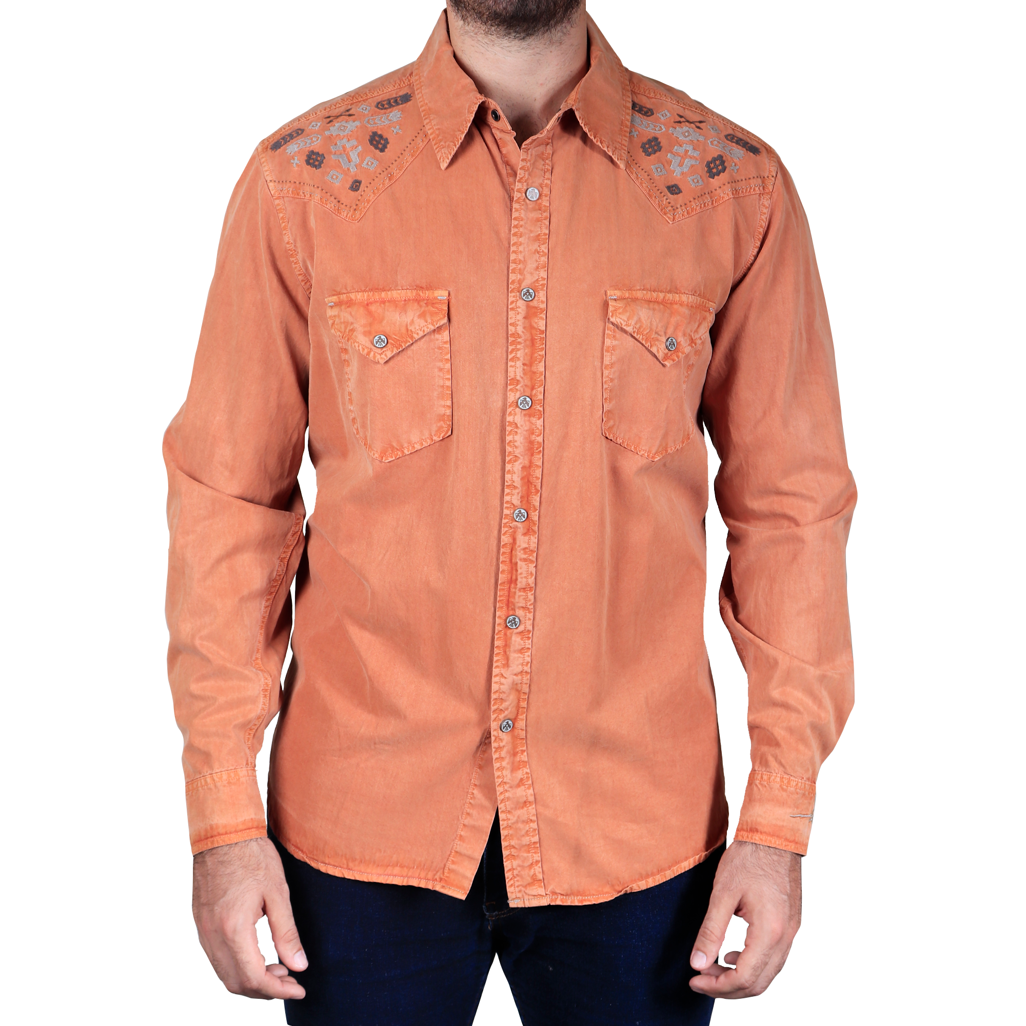 Camisa Ryan Michael Color Orange